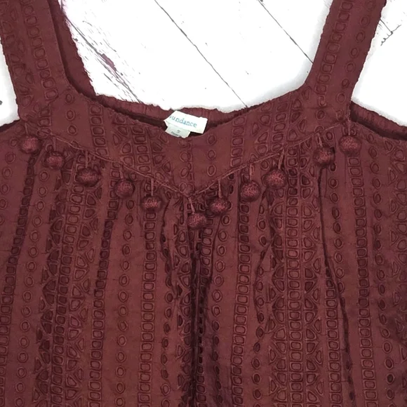 Sundance Pom Pom Eyelet Tank Top Rustic - Picture 3 of 4
